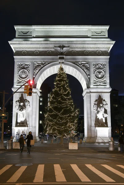 Washington Square Park during Christmas — Stock Photo, Image