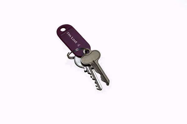 Металлические ключи на держателе ключа — стоковое фото