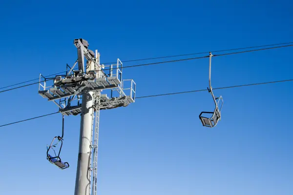 Ski parcours in de bergen — Stockfoto