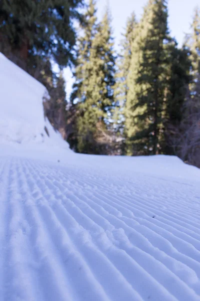 雪に覆われたスキー コース — ストック写真