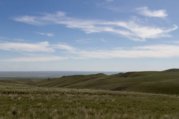 Among the hills of the steppe — Stock Photo, Image