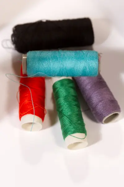 Coil colored thread — Stock Photo, Image