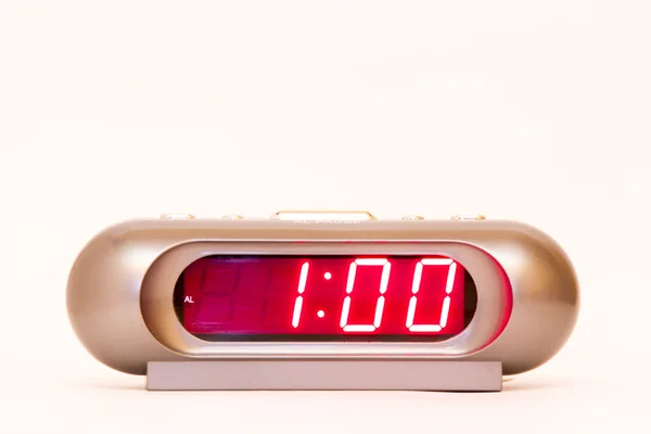 Digital Watch 1:00 — Stock Photo, Image