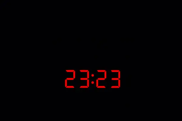 디지털 시계 23시 23분 — 스톡 사진