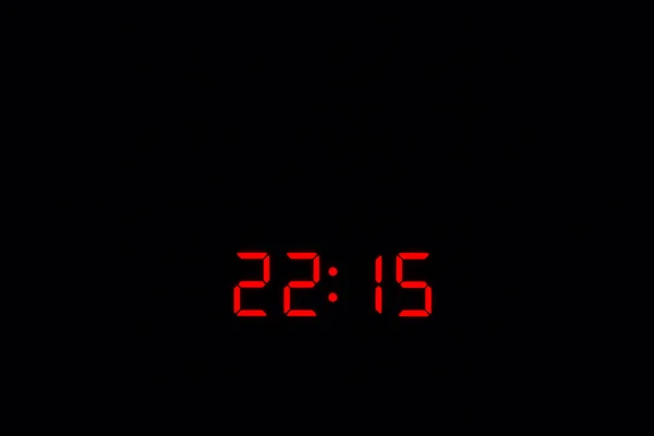 디지털 시계 22:15 — 스톡 사진