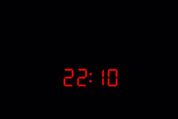 Digitale horloge 22:10 — Stockfoto