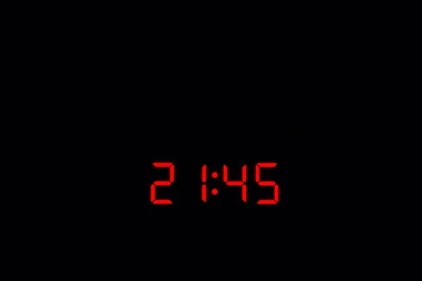 デジタル時計 21:45 — ストック写真