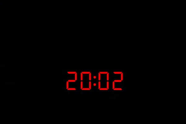 Orologio digitale 20: 02 — Foto Stock