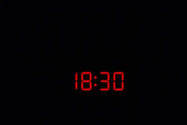Digitální hodinky 18:30 — Stock fotografie