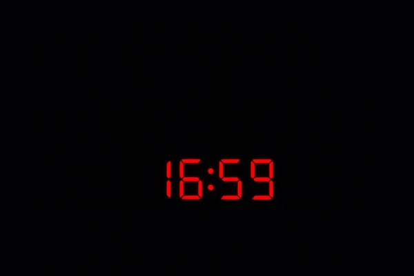 Relógio Digital 16: 59 — Fotografia de Stock