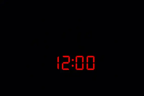 Relógio digital 12: 00 — Fotografia de Stock