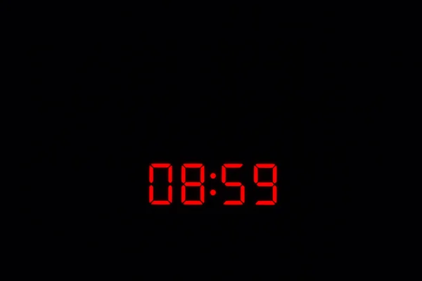 Digitale horloge 08:59 — Stockfoto