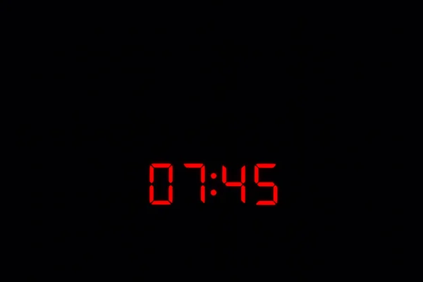 디지털 시계 07시 45분 — 스톡 사진