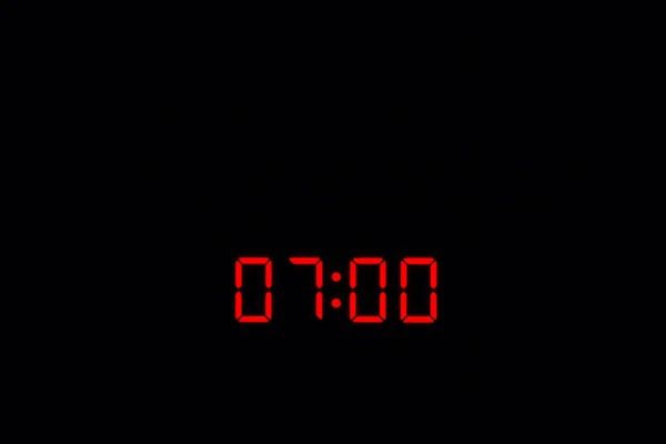 デジタル時計 7:00 — ストック写真