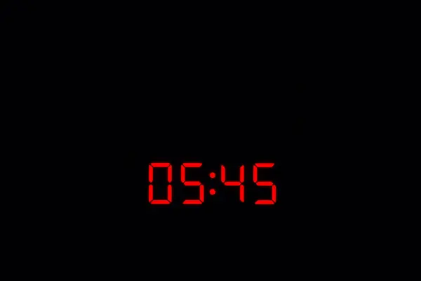 Digitale horloge van 05:45 — Stockfoto