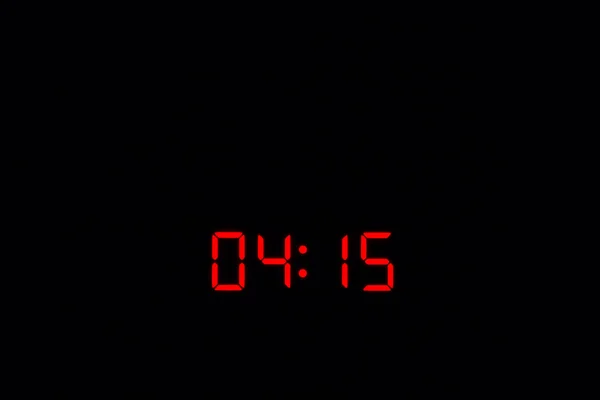 Reloj digital 04: 15 — Foto de Stock