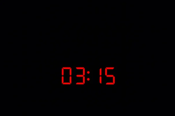 디지털 시계 03시 15분 — 스톡 사진
