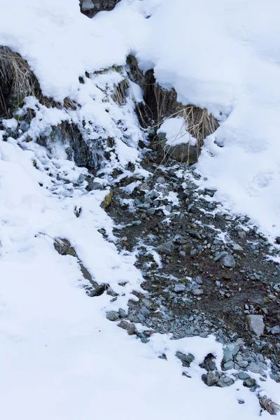 Stream in de winter — Stockfoto