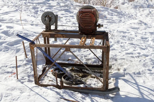 Asansör kayakçılar için — Stok fotoğraf