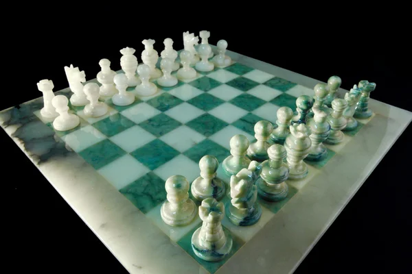 Xadrez de xadrez e alabastro j — Fotografia de Stock