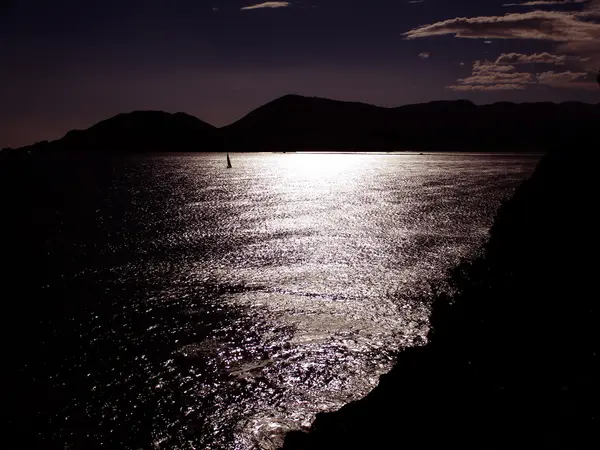 Lerici bay gün batımında görünümünü bir — Stok fotoğraf