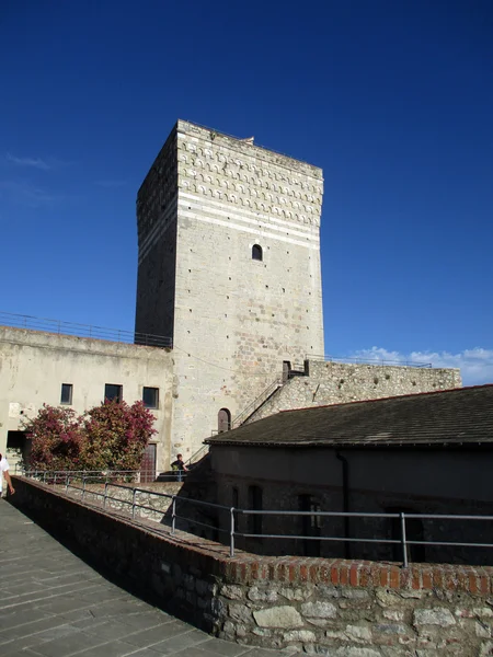 城堡和城镇的热那亚 d 视图 — 图库照片