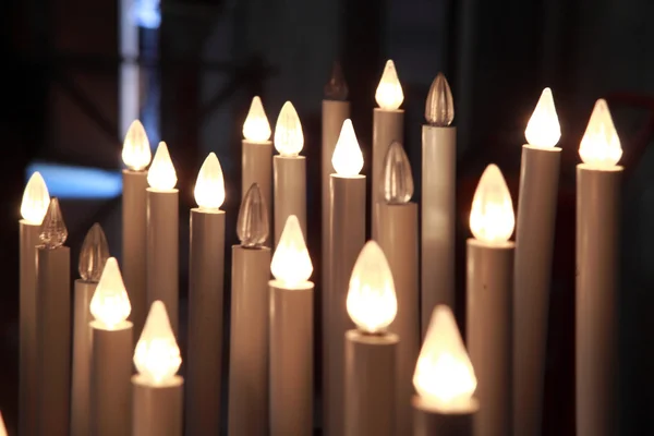 Lighted candles in the cathedral of Pisa b — Stock Photo, Image