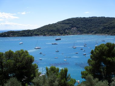 Portovenere e çevresinde şeridinin Üstten Görünüm