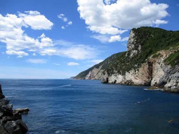 Vista superior de la costa alrededor de Portovenere s — Foto de Stock