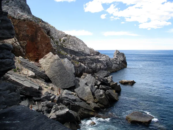 Uitzicht op de kust en de zee rond Portovenere ik — Stockfoto