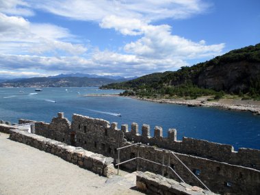 üst görüntülemek Portovenere çevresinde kıyı şeridi
