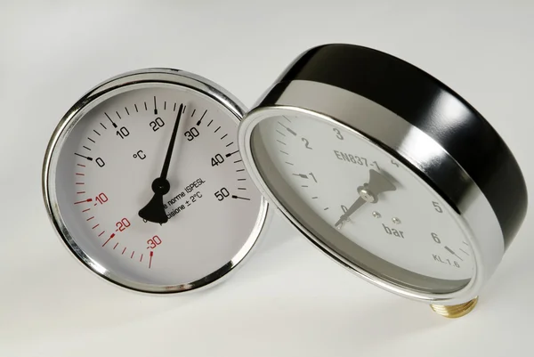 Thermometer und Barometer — Stockfoto