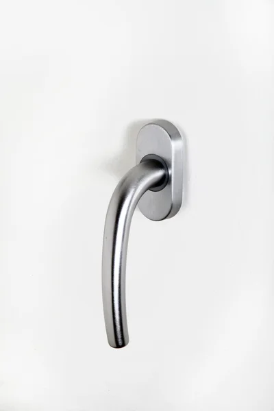 Aluminum handle on white — Stock Photo, Image