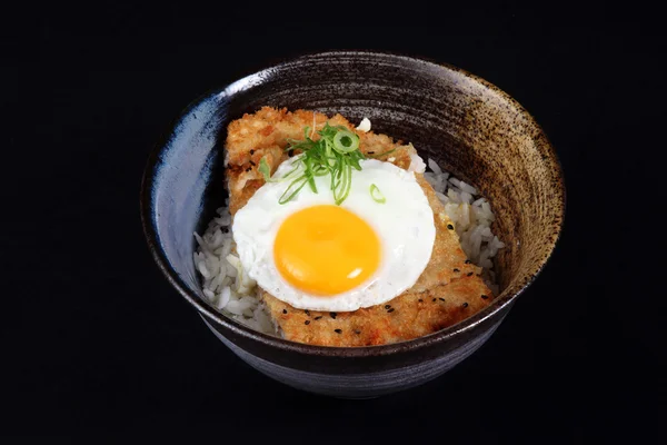 Bowl with fried fish — Stock Photo, Image