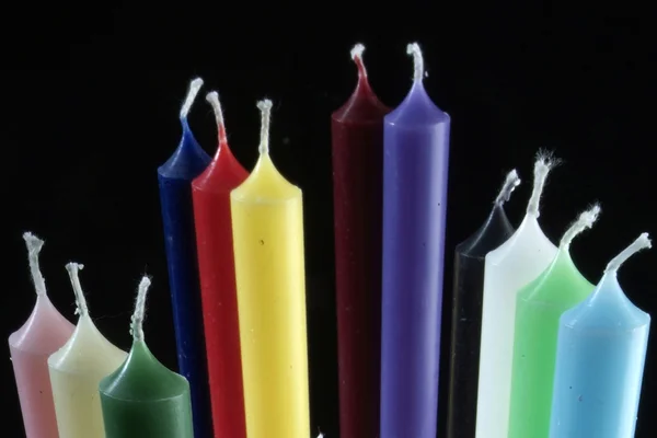 Group of colorful cylindrical candles a — Stock Photo, Image