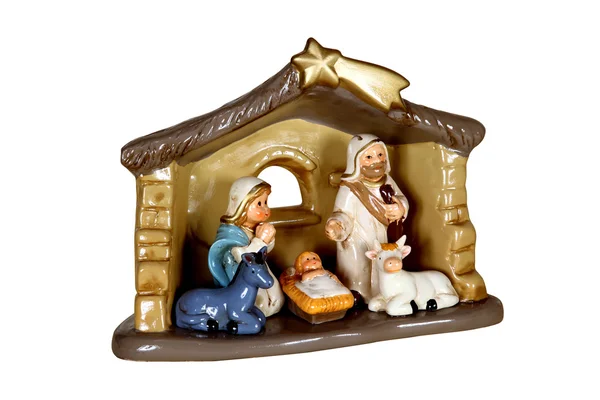 Presepe su bianco — Foto Stock