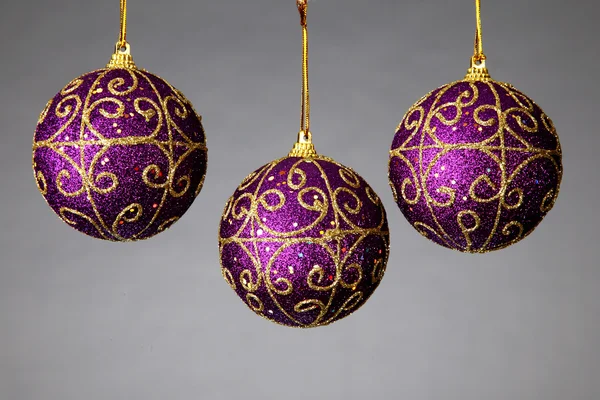 Three christmas colorful balls Royalty Free Stock Images