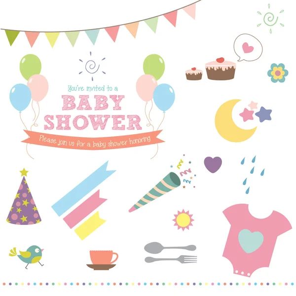 Baby shower Ilustracje Stockowe bez tantiem