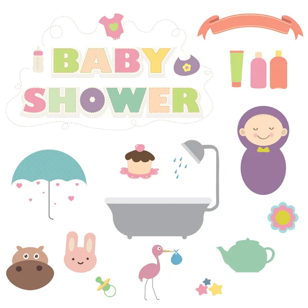 Baby dusch Stockvektor