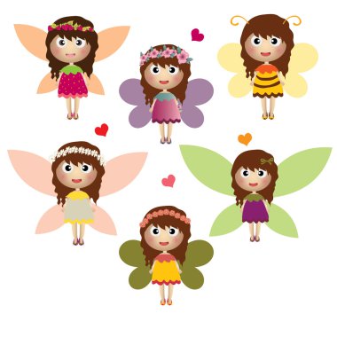Beyaz arka plan üzerinde ayarla Fairytale