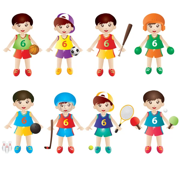 Enfants sportifs — Image vectorielle