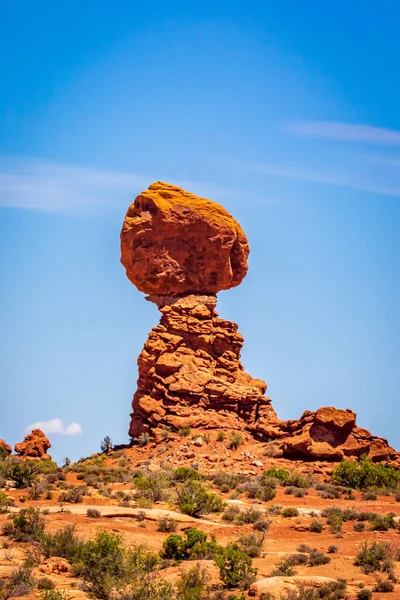 Pedra Balanceada Parque Nacional Dos Arcos Utah — Fotografia de Stock