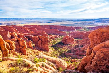 Şeytan 'ın Bahçesindeki Fin Kanyonu, Arches Ulusal Parkı, Utah