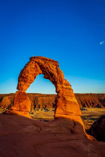 Arco Delicado Cerca Del Atardecer Parque Nacional Arches Utah —  Fotos de Stock