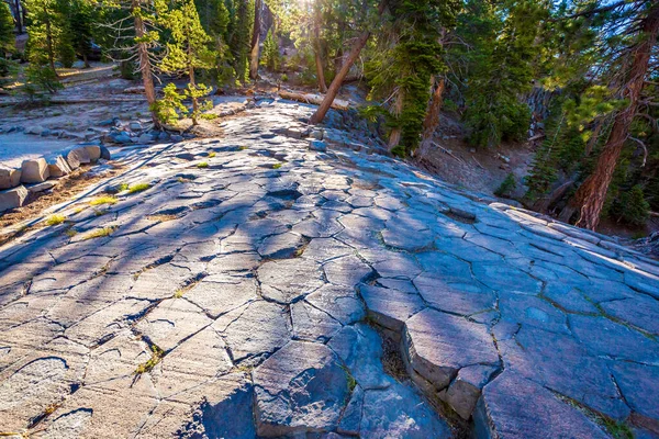 Topos Das Colunas Postpile Devils Postpile National Monument Califórnia — Fotografia de Stock