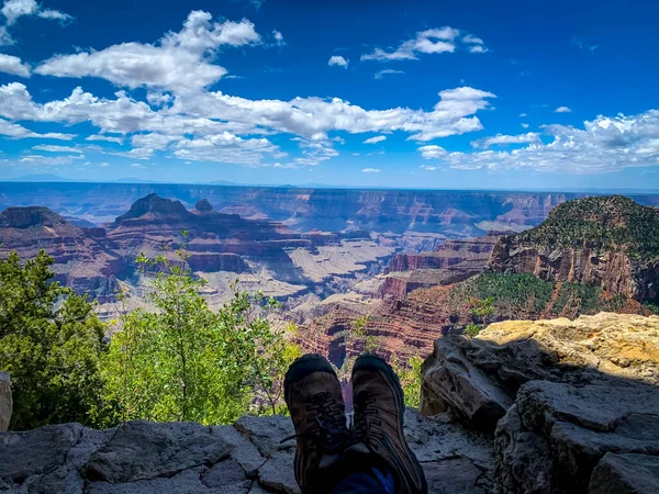 Národní Park Grand Canyon North Rim Grand Canyon Lodge Viditelnýma — Stock fotografie