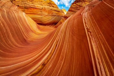 The Wave is a famous sandstone rock formation located in Coyote Buttes, Arizona, known for its colorful, undulating forms clipart