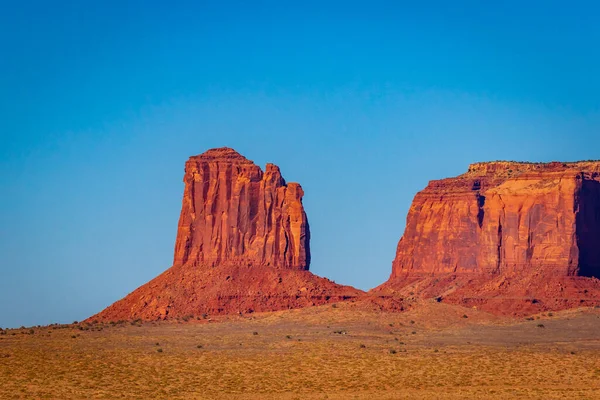 Graue Schnurrhaare Und Mitchell Mesa Monument Valley Navajo Tribal Park — Stockfoto