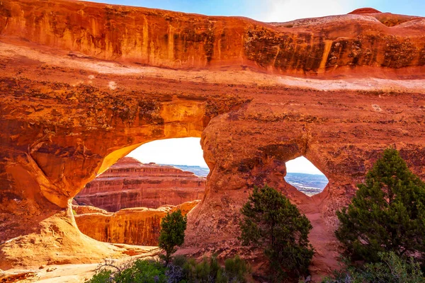 Scheidingsboog Duivelstuin Arches National Park Utah — Stockfoto