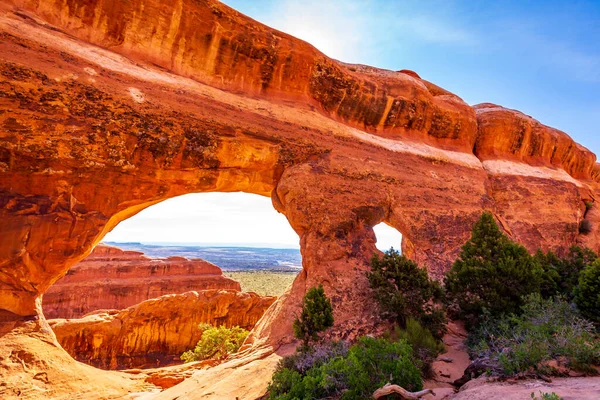 Oblouk Ďáblově Zahradě Národní Park Arches Utah — Stock fotografie